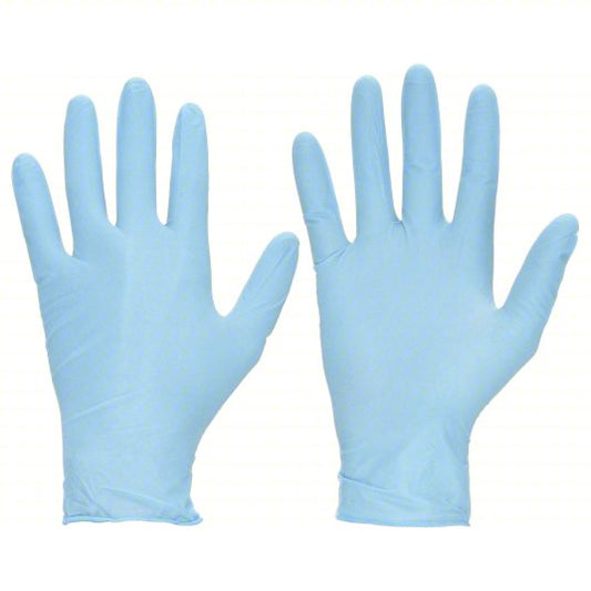Disposable Gloves: Food-Grade/Gen Purpose, S ( 7 ), 7 mil, Powder-Free, Nitrile, 50 PK (3NFC6)