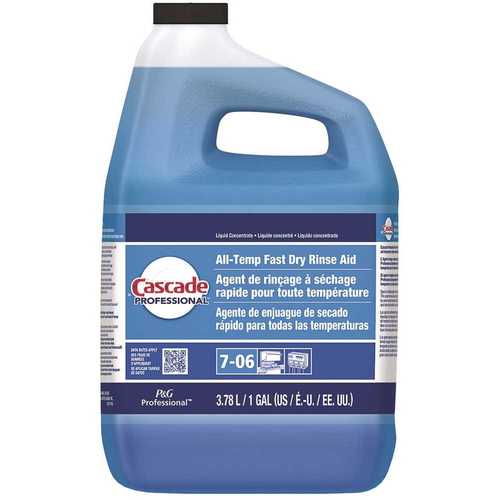 CASCADE Professional 1 Gal. Closed-Loop All-Temp Fast Dry Rinse Aid Dishwasher Liquid Concentrate Detergent  (003700071186)