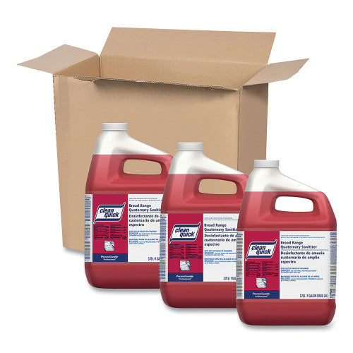 Clean Quick Broad Range Quaternary Sanitizer, Sweet Scent, 1 gal Bottle, 3/Carton (07535)