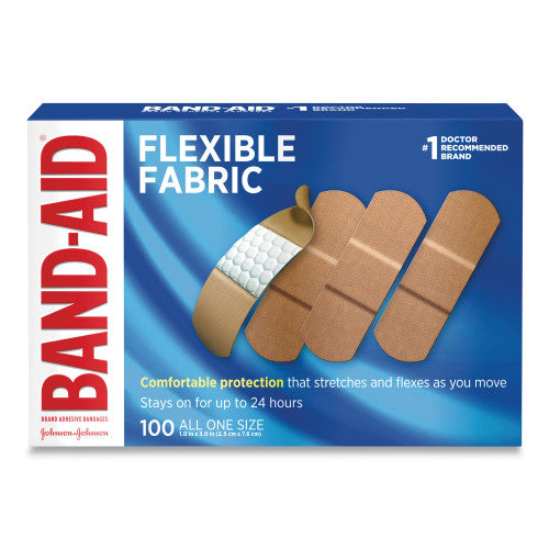 Flexible Fabric Adhesive Bandages, 1 in x 3 in, Box of 100 (G9533820)