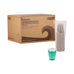 BOARDWALK/DART Translucent Plastic Cold Cups, 12 oz, 50/Sleeve, 20 Sleeves/Carton (BWKTRANSCUP12CT)