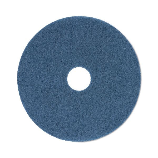 Scrubbing Floor Pads, 20" Diameter, Blue, 5/Carton (4020BLU)