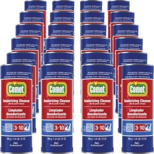 Comet Deodorizing Cleanser with Bleach, Powder, 21 oz Canister, 24/Carton (32987CT)