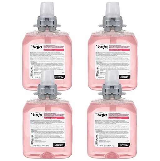 GOJO Luxury Foam Hand Wash Refill for FMX-12 Dispenser, Refreshing Cranberry, 1,250 mL, 4/Carton (516104CT)
