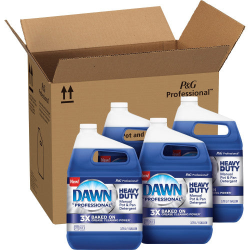 Dawn Heavy-Duty Manual Pot/Pan Dish Detergent, Original Scent, 1 gal Bottle, 4/Carton (08837)
