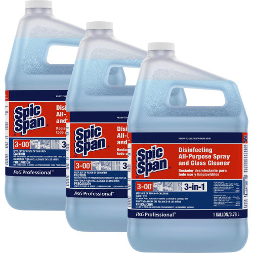 Spic and Span Disinfecting All-Purpose Spray and Glass Cleaner, Fresh Scent, 1 gal Bottle, 3/Carton (58773CT)