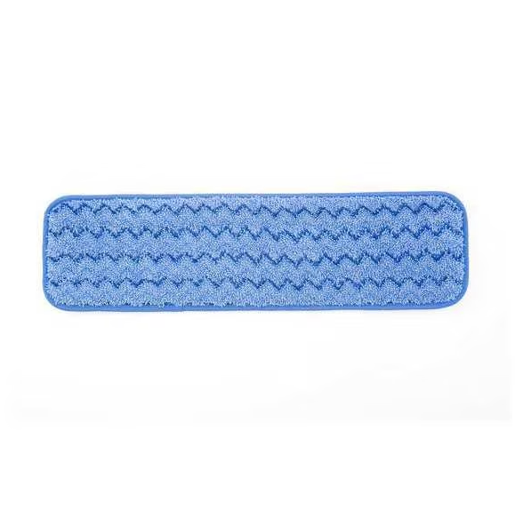 Rubbermaid Commercial Economy Wet Mopping Pad, Microfiber, 18", Blue (Q409BLUEA)
