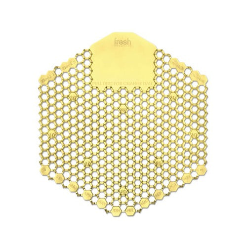 Fresh Products Wave 3D Urinal Deodorizer Screen, Yellow, Citrus, 10/BX 6BX/CS