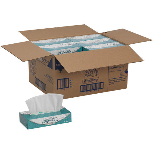 Georgia Pacific Professional Premium Facial Tissues in Flat Box, 2-Ply, White, 100 Sheets, 30 Boxes/Carton (48580CT)