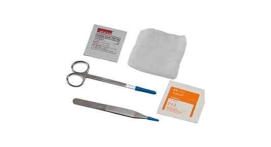 Suture Removal Kit with Littauer Scissors and Plastic Fine-Point Forceps (24000006)