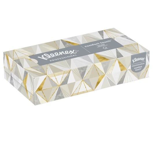 Kleenex White Facial Tissue for Business, 2-Ply, 125 Sheets/Box, 12 Boxes/Carton (03076)
