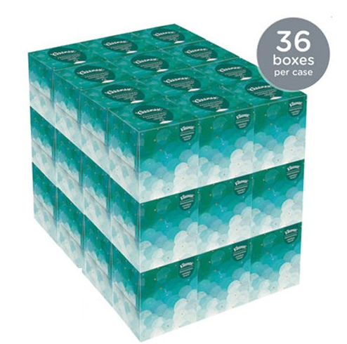 leenex Boutique White Facial Tissue, Pop-Up Box, 2-Ply, 95 Sheets/Box, 36 Boxes/Carton (21270CT)