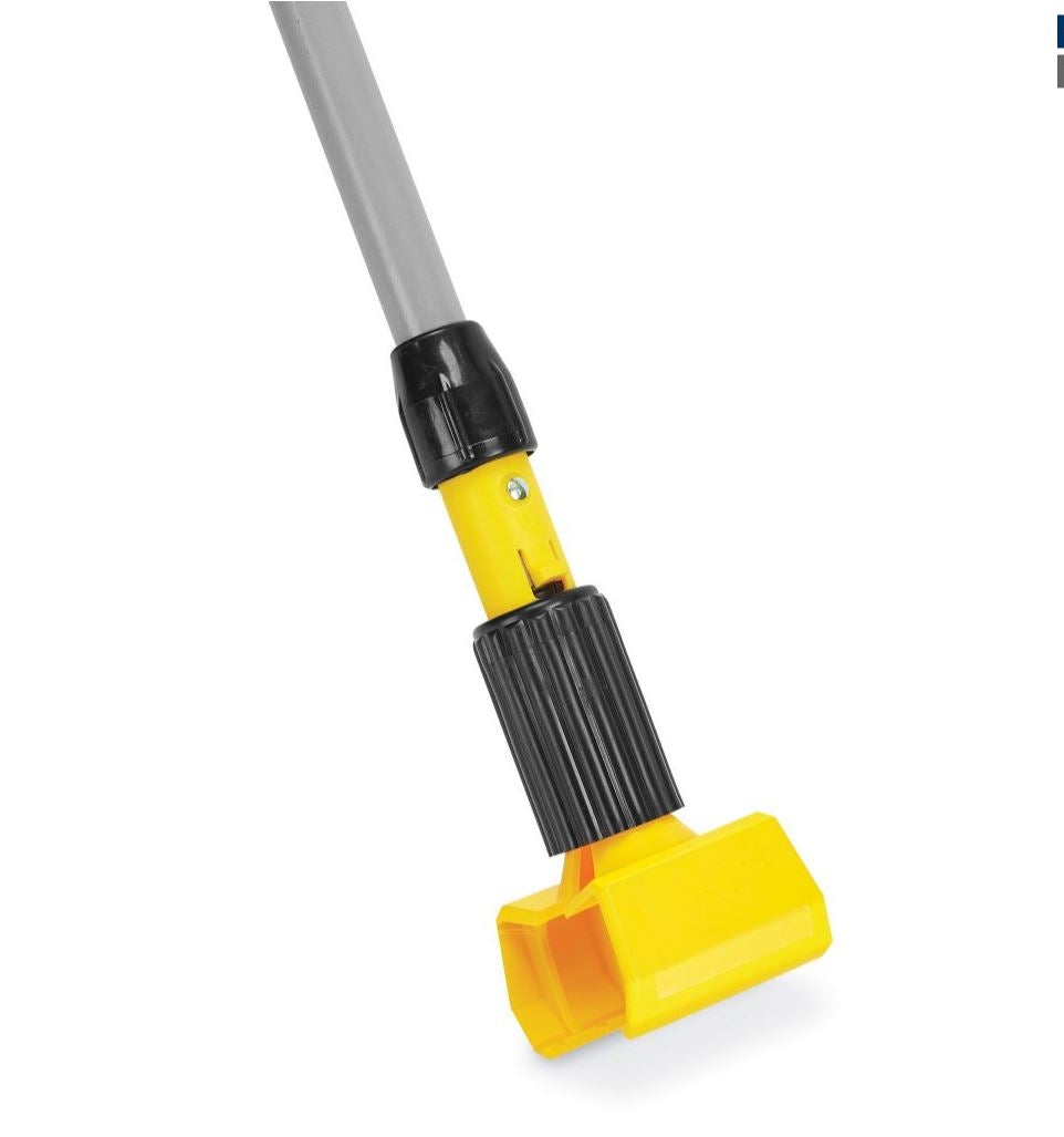 Commercial Gripper Aluminum Mop Handle, 1.13" dia x 60", Gray/Yellow (H226)