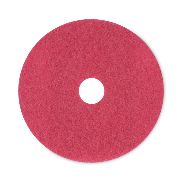 Buffing Floor Pads, 20" Diameter, Red, 5/Carton (4020RED)