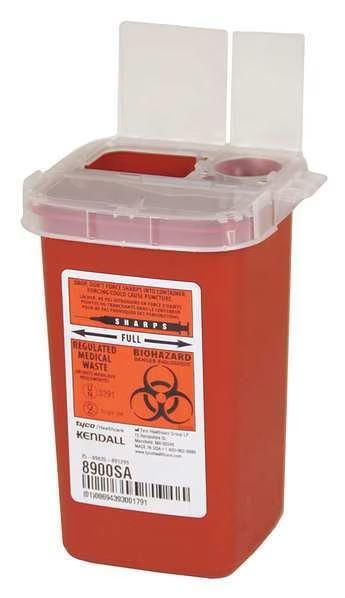 Sharps Container, 1/4 Gal., Red, 10/CS (G6198561)