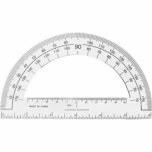 Sparco Professional Protractor Plastic - Clear - 1 Each (01490)