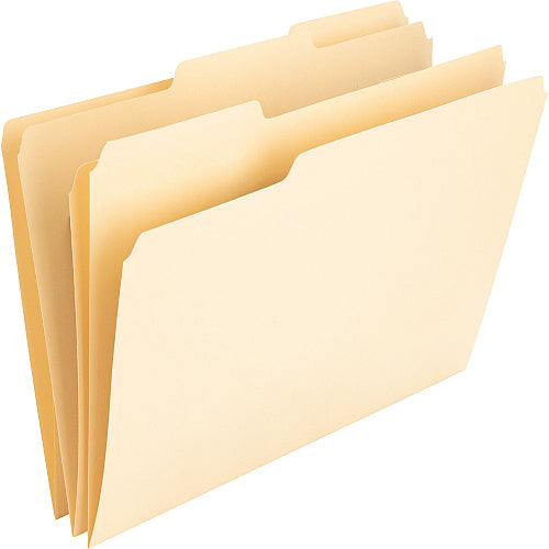 Nature Saver 1/3 Tab Cut Letter Recycled Top Tab File Folder 8 1/2" x 11" - 3/4" Expansion - Top Tab Location - Assorted Tab Position - 11 pt. - 1 Plys - Manila - Manila - 100% Recycled - 100 / Box (NAT00836)