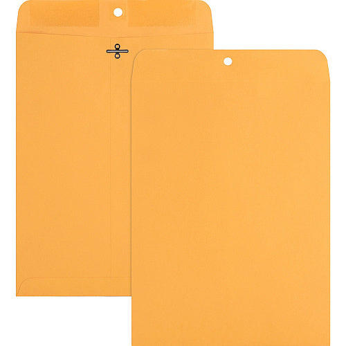 Nature Saver Recycled Clasp Envelopes Clasp - #90 - 9" Width x 12" Length - 28 lb - Clasp - Yellow - Kraft - 100 / Box (NAT00857)
