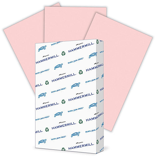 Hammermill Colors Recycled Copy Paper - Pink 8 1/2" x 14" - 20 lb Basis Weight - Smooth - Sustainable Forestry Initiative (SFI) - Acid-free, Archival-safe - Pink - 500 / Ream (SPRSC70066)