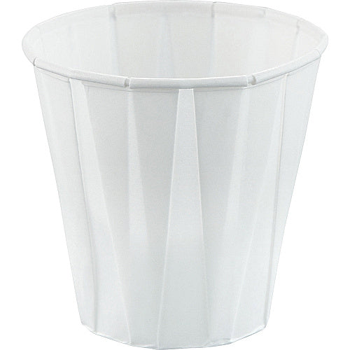 Solo 3.5 oz Treated Paper Souffle Portion Cups 3.50 fl oz - White - Paper - Medicine - 100 / Pack (SCC450PK)