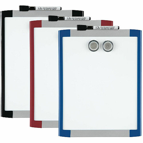 Quartet Decorative Dry-erase Whiteboard 11" (0.9 ft) Width x 8.5" (0.7 ft) Height - White Stainless Steel Surface - Assorted Plastic Frame - Rectangle - Magnetic - Stain Resistant - 1 Each (QRTMHOW8511)