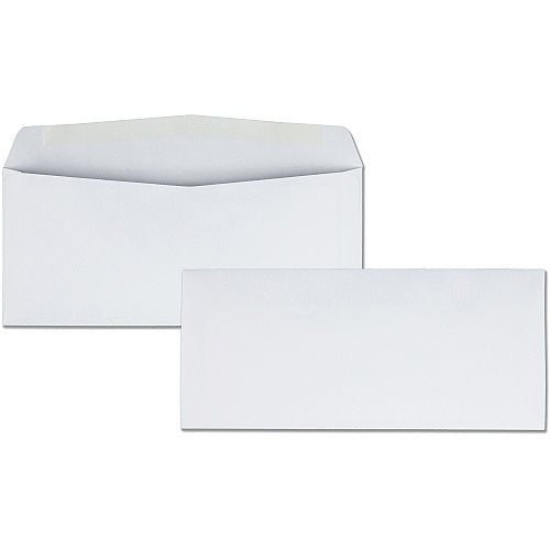 Business Source Regular Business Envelopes Commercial - #10 - 9 1/2" Width x 4 1/8" Length - 24 lb - Gummed - White - Wove - 500 / Box (BSN42250)