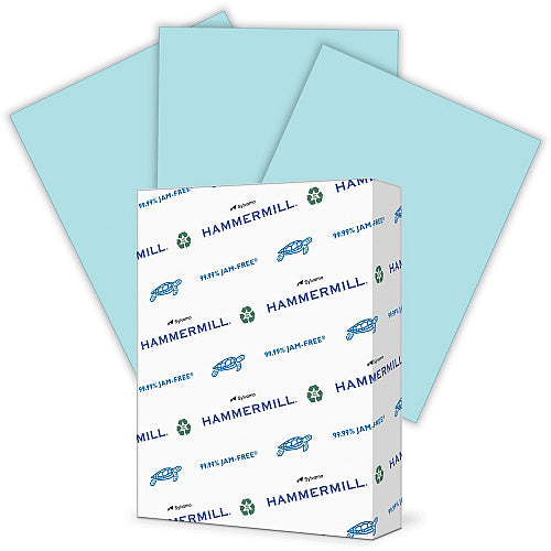 Recycled Copy Paper - Blue Letter - 8 1/2" x 11" - 24 lb Basis Weight - Smooth - Sustainable Forestry Initiative (SFI) - Jam-free, Acid-free - Blue - 500 / Ream (SPRSC7004)