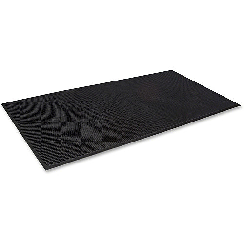 Crown Mats Mat-A-Dor Rubber Fingertip Scraper Mat Entryway, Floor, Home, Office, Indoor, Outdoor - 32" Length x 24" Width x 0.625" Thickness - Rectangular - Rubber - Black - 1 Each (CWNMASR42BK)