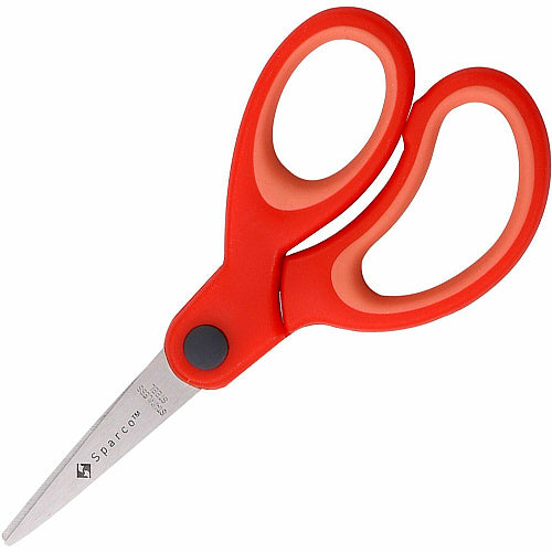 Sparco 5" Kids Pointed End Scissors 5" Overall Length - Pointed Tip - Red - 1 Each (39044)