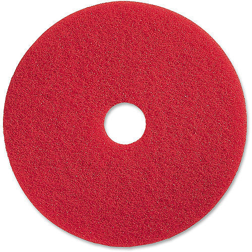 Genuine Joe Red Buffing Floor Pad 20" Diameter x 1" Thickness - Buffing, Scrubbing, Floor - 175 rpm to 350 rpm Speed Supported - Flexible, Resilient, Rotate, Dirt Remover - Fiber - Red - 5 / Carton (GJO90420)