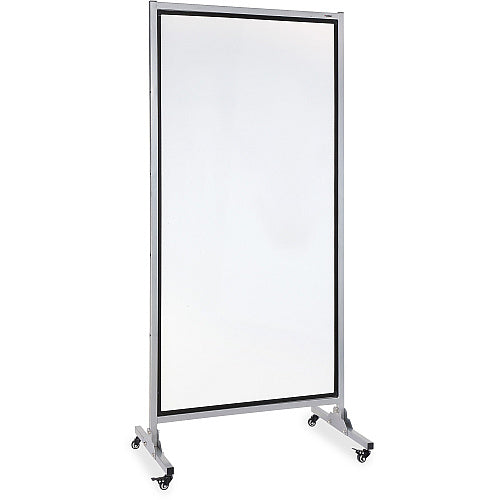 Lorell Double-sided Dry-Erase Easel/Room Divider 37.5" (3.1 ft) Width x 82.5" (6.9 ft) Height - White Steel Surface - Black Aluminum Frame - Rectangle - Magnetic - 1 Each (LLR55630)
