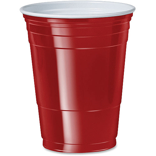 Solo 16 oz Plastic Cold Party Cups 16 fl oz - Red - Plastic, Polystyrene - Cold Drink, Party - 50 / Pack (SCCP16R)