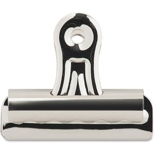 Business Source Bulldog Grip Clips No. 2 - 2.3" Width - for Paper - Heavy Duty - Silver - 36 / Box (BSN58501)