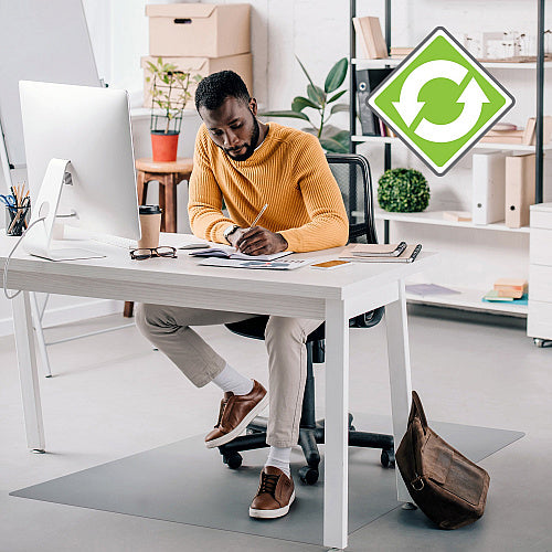 Ecotex Evolutionmat Ecotex® Enhanced Polymer Rectangular Chair Mat with Anti-Slip Backing for Hard Floors - 48" x 60" Hard Floor, Pile Carpet, Home, Office - 60" Length x 48" Width x 0.075" Depth x 0.075" Thickness - Rectangular - Polym (FLRECO124860AEP)