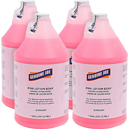 Genuine Joe Pink Lotion Soap 1 gal - Hand, Skin - Pink - Rich Lather - 4 / Carton (GJO02107CT)