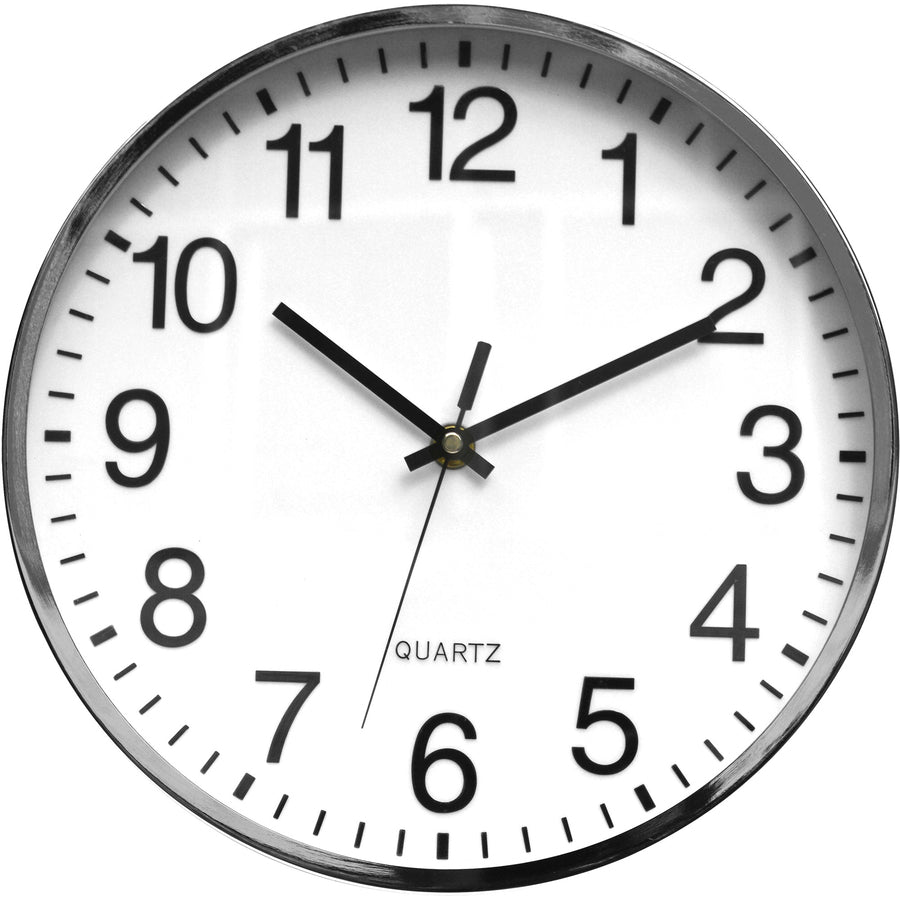 Victory Light Silent Chrome Wall Clock
