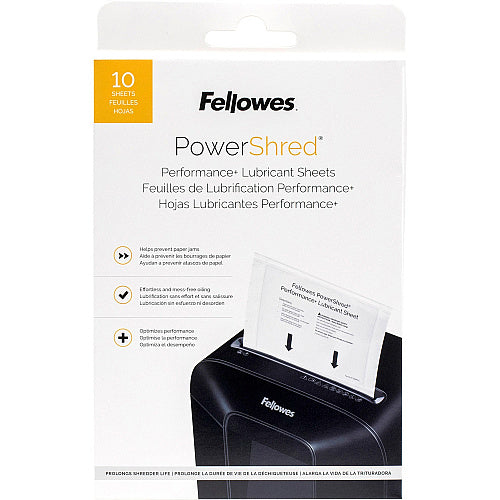 Fellowes Powershred Performance+ Lubricant Sheets Dust Retention - White (FEL4015501)