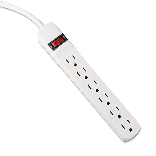 Innovera Power Strip, 6 Outlets, 15 ft Cord, Ivory (IVR73315)