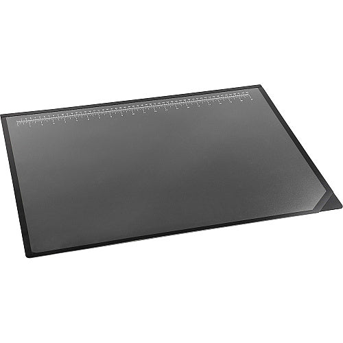 Artistic Logo Desktop Organizer Pad Rectangular - 24" Width x 19" Depth - Rubber Backing - Rubber, Plastic - Black (AOP41100)