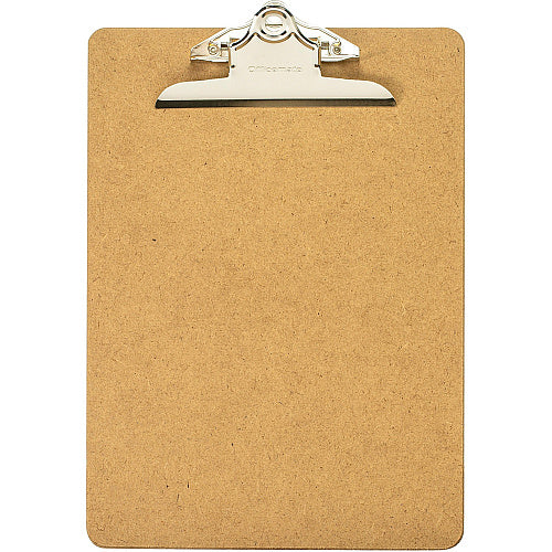 Officemate Recycled Hardboard Clipboard 1" Clip Capacity - 9" x 12 1/2" Sheet Size - Clamp - Hardboard - Wood - 1 Each (83100)