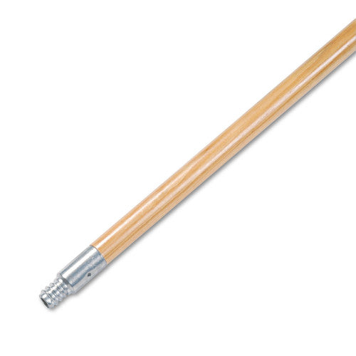 Metal Tip Threaded Hardwood Broom Handle, 0.94" dia x 60", Natural (BWK136)