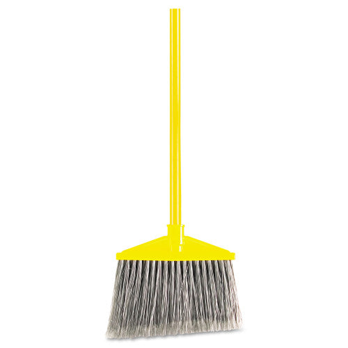 Angled Large Broom, 46.78" Handle, Gray/Yellow (637500GY)