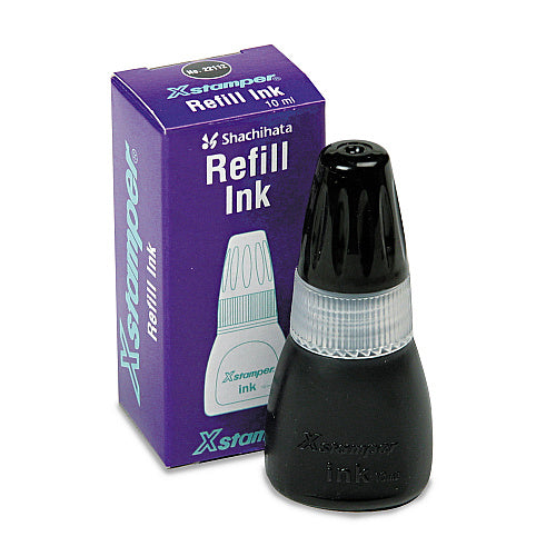 Refill Ink for Xstamper Stamps, 10 mL Bottle, Black 2 pack (XST22112-x2)