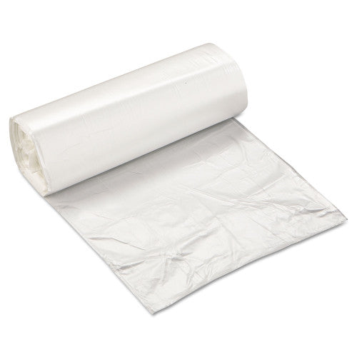 High-Density Commercial Can Liners, 10 gal, 6 microns, 24" x 24", Natural, 50 Bags/Roll, 20 Rolls/Carton (EC2424N)