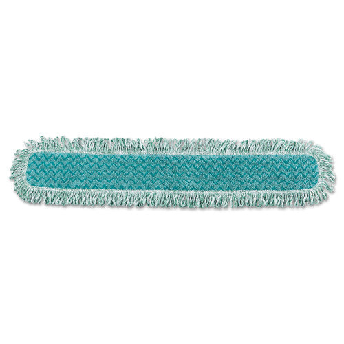 Rubbermaid HYGEN Dry Dusting Mop Heads with Fringe, 36", Microfiber, Green (Q438)