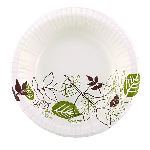 Dixie Pathways Heavyweight Paper Bowls, WiseSize, 12 oz, Green/Burgundy, 125/Pack (DXESXB12WSPK)