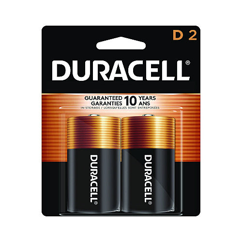 Duracell CopperTop Alkaline D Batteries, 2/Pack (DURMN1300B2Z)