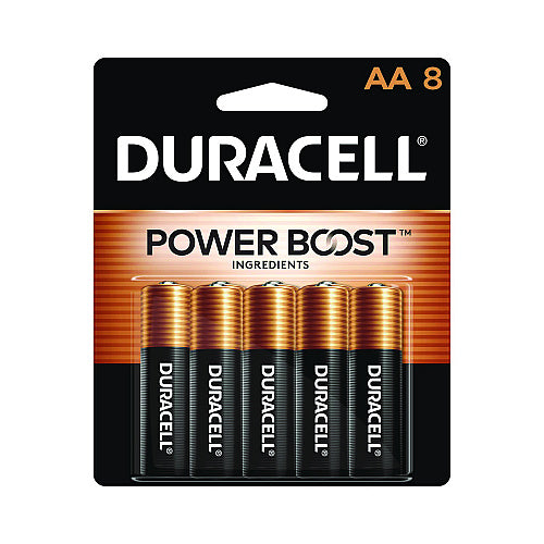 Duracell Power Boost CopperTop Alkaline AA Batteries, 8/Pack (DURMN1500B8Z)
