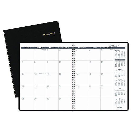 AT-A-GLANCE Monthly Planner, 11 x 9, Black Cover, 15-Month: Jan 2026 to Mar 2027 (AAG7026005)