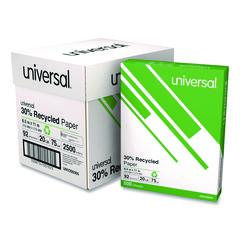 Universal® 30% Recycled Copy Paper, 92 Bright, 20 lb Bond Weight, 8.5 x 11 (UNV200305)